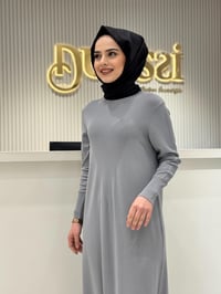İnvee Triko Elbise 6931 - GRİ