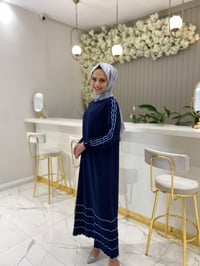 İnvee Triko Elbise 7030 - LACİVERT