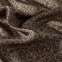 İpekevi Typo Monogram Kahverengi Tivil İpek Eşarp 1119 - KAHVE