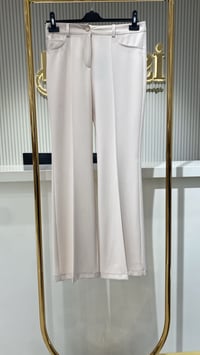 İspanyol Paça Krep Kumaş Pantolon 112 - BEJ
