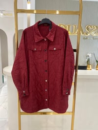 Kapitone Gömlek 6827-B - BORDO