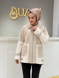 Kbn.6014.01 Deri Ve Kürk Kombinli Kaban