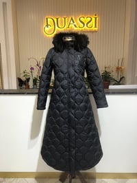 Kürk Kapşonlu Şişme Mont 7000 - SİYAH