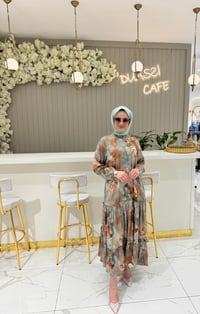 Lissmore İpek Qupra Elbise 5826 - BEJ