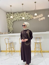 Miss 272 Triko Elbise  - KAHVE