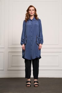 Misswhence Gömlek 37302-İ - İNDİGO