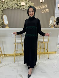 Miswhence Triko Elbise 239 - SİYAH