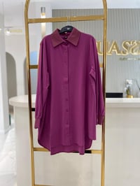 Modal Penye Gömlek 6926-MEN - MENEKŞE