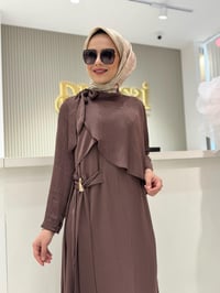 Müsemma Aylin Elbise  - KAHVE