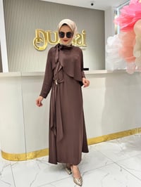 Müsemma Aylin Elbise  - KAHVE