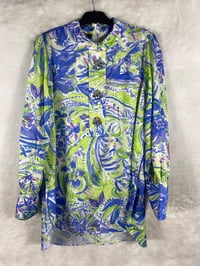 My312 Çiçekli Taşlı Tunik 8217 - MAVİ