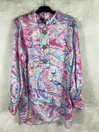 My312 Çiçekli Taşlı Tunik 8217 - PEMBE