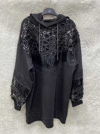 My312 Deri Kombinli Tunik 8413 - SİYAH