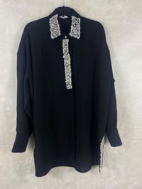 My312 İşlemeli Abiye Tunik 8244 - SİYAH