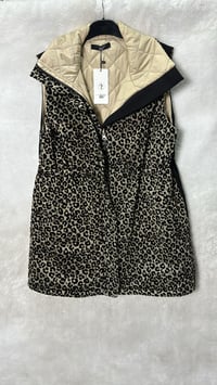My312 Leopar Baskılı Yelek 9302 - SİYAH