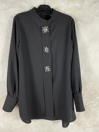 My312 Önü Taşlı Tunik 8231 - SİYAH