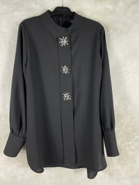 My312 Önü Taşlı Tunik 8231 - SİYAH