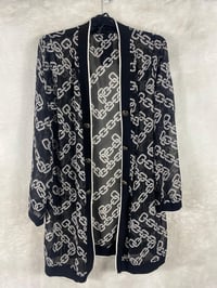 On Triko Zincir Detaylı Hırka 36611 - SİYAH