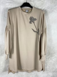 Orhan Store   Çiçek Detay Tunik 1254 - BEJ