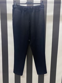 Örme Kus Gözlü Bağcıklı Pantolon 5573 - SİYAH