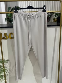 Örme Kus Gözlü Bağcıklı Pantolon 5573 - BEJ