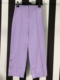 Paça Düğme Detay Pantolon 8404 - lila