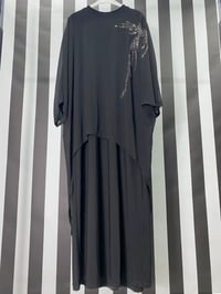 Piliseli Sandy Şifon Abiye 817 - SİYAH