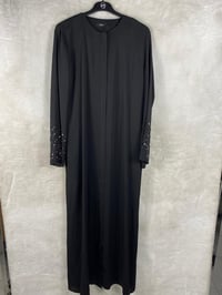 Qeffa Kol Taş Detaylı Ferace 189 - SİYAH