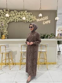 Qmash Qupra Elbise 9123-K - KAHVE