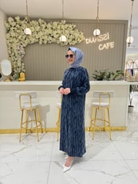 Qmash Qupra Elbise 9123-L - LACİVERT