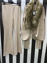 Ribanalı Tunik Pantolon Takımı 4474 - BEJ