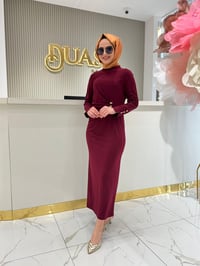 Seçil 10002521311023 Şık Elbise  - Bordo