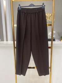 Sentez Beli Lastikli Havuç Pantolon 5583 - KAHVE