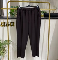 Sentez Beli Lastikli Önü Kısa Arkası Uzun Pantolon 5385 - KAHVE