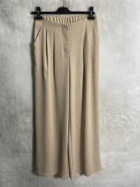 Sentez Çift Pile Geniş Paça Krep Pantolon 5558 - TAŞ