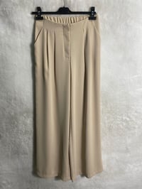 Sentez Çift Pile Geniş Paça Krep Pantolon 5558 - TAŞ