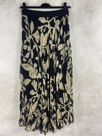 Sentez Şifon Esilla Desen Etek 5432 - BEJ