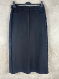 Sentez Yanları Püsküllü Kanvas Etek 5442 - SİYAH