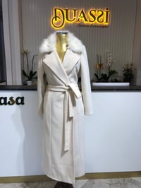 Seyyar Kürk Yaka Kaşe Kaban 6477 - BEJ