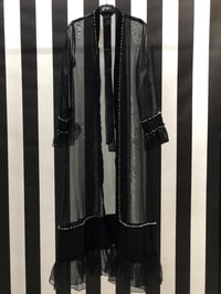 Taş Detaylı Abaya 0 - SİYAH