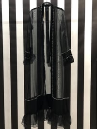 Taş Detaylı Abaya 0 - SİYAH