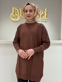 Tnk.21721.1 Omzu Yaprak Taş Baskılı Rayon Tunik