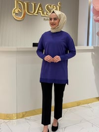 Tnk.21892.1 Etek Ucu Simli Triko Tunik