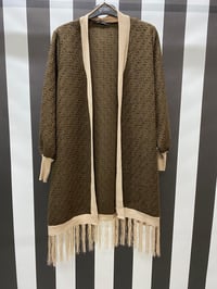 Triko Detaylı Uzun Hırka 3760 - TAŞ