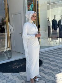 White Corner 3243 Elbise  - EKRU