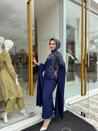 White Corner Abiye Elbise 2958 - LACİVERT