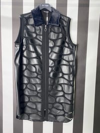Yaka Tüy Detaylı Yelek 9501 - SİYAH