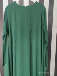 Yanı Taşlı Şifonlu Elbise 887 - YEŞİL