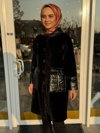 Yuvarlak Düğmeli Kaban 6500 - SİYAH