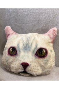 3 Boyutlu Dijital Baskılı Kedi Desenli Yastık